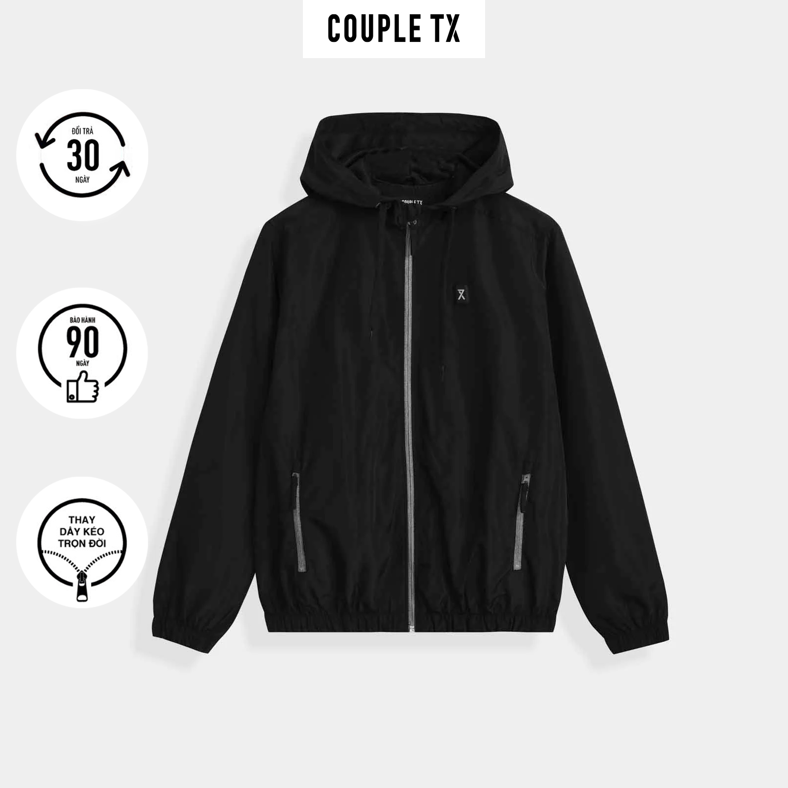 Áo Khoác Dù Nữ COUPLE TX - Áo Khoác Chống Nắng, Tránh Gió, Có Nón Basic WOP 2047/ WOP 2040