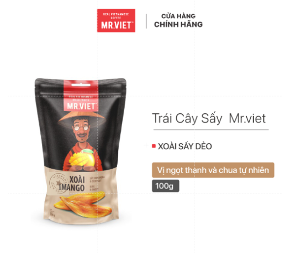 50 GÓI MR.VIET Xoài Sấy Chín Mọng & Dẻo Ngọt (MR.VIET Dried Mango Ripe & Sweet)