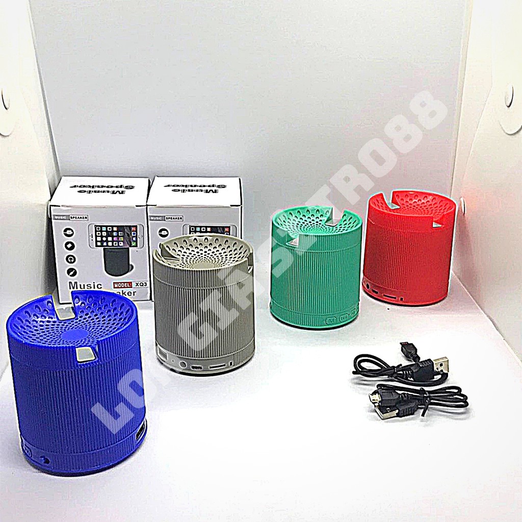 Loa Bluetooth Mini XQ3 Không Dây Kiêm Giá Đỡ Điện Thoại Hỗ Trợ Tai Nghe Và USB Tiện Lợi