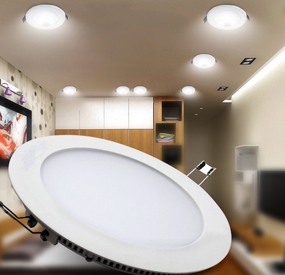 Đèn led âm trần mỏng nanoco 12w nsd1261 ánh sáng trắng khoét lổ 160mm