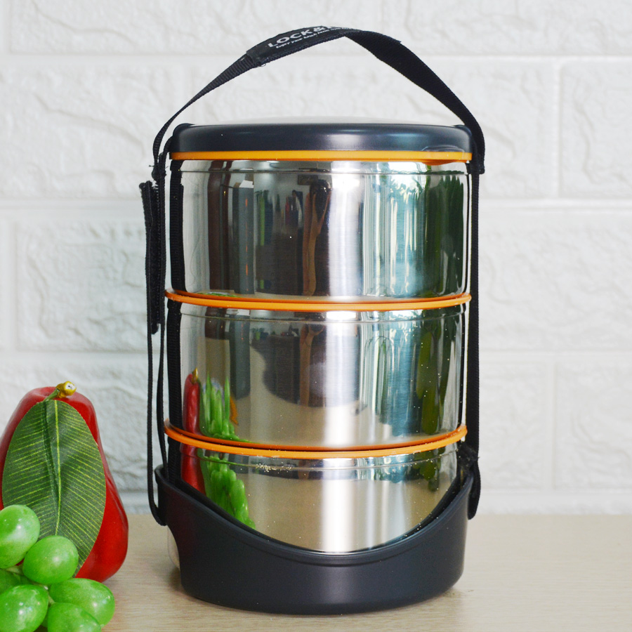 Cặp Lồng Cơm Inox 3 Tầng Lock&Lock LHC990 620ml