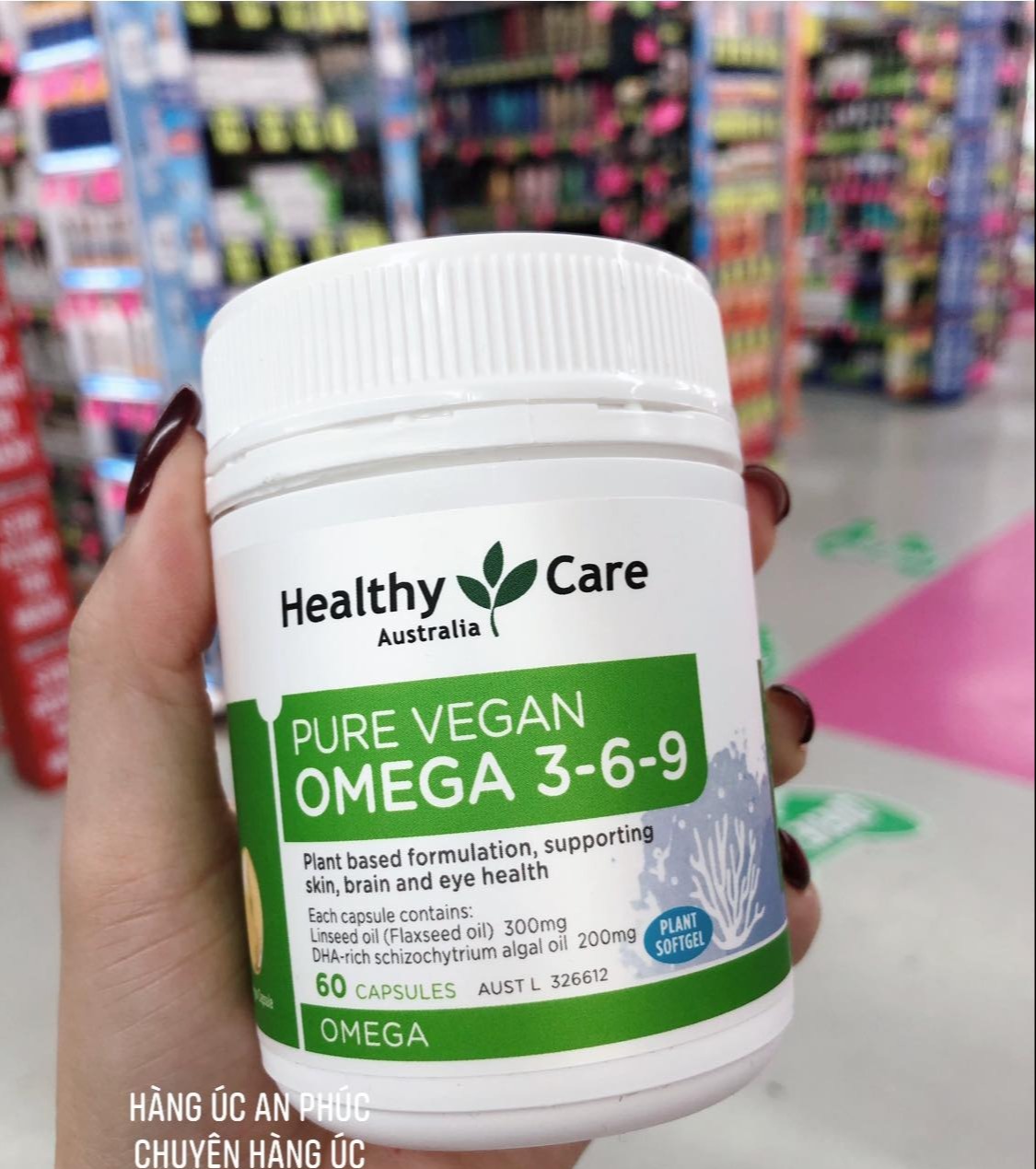 Healthy Care Pure Vegan Omega 369 chứa dầu tảo và dầu hạt lanh