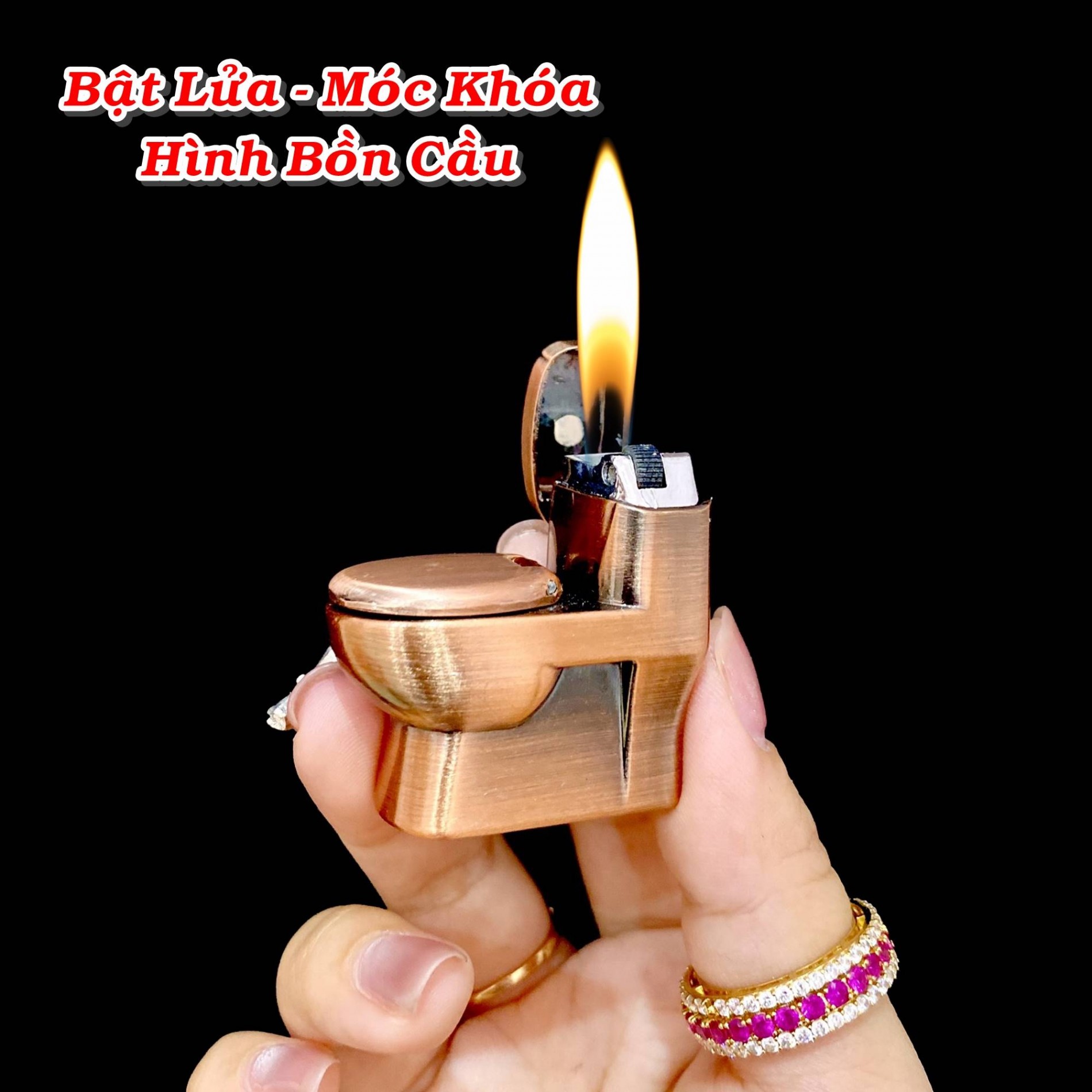 Unique Lighter in the Shape of a Mini Toilet - Uses Gas