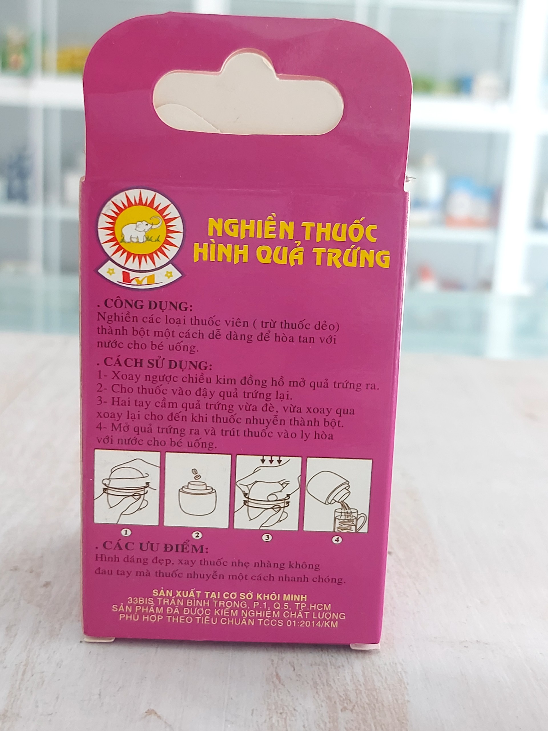 Nghiền thuốc hình quả trứng