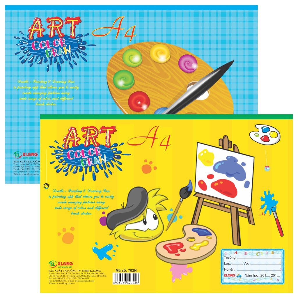 Vở vẽ Klong A4 - 24 tờ - MS: 702
