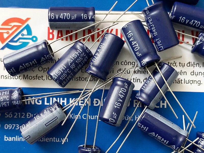 [Combo 10 chiếc] Tụ hóa 470uF 16V Aishi 8x16mm