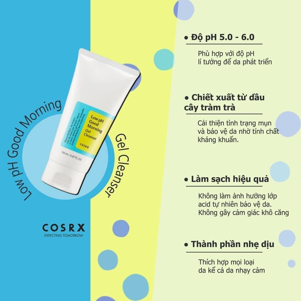 Sữa Rửa Mặt Cosrx Good Morning Low PH Cleanser 150ml
