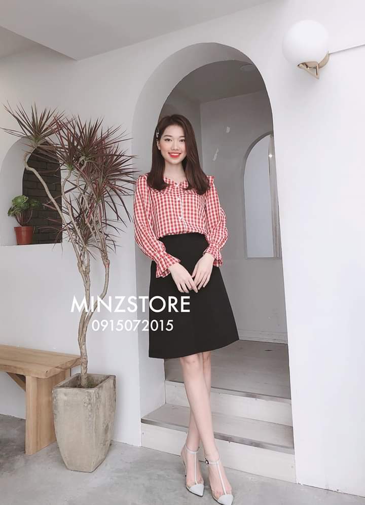 Chân váy chữ A màu đen dài 50cm