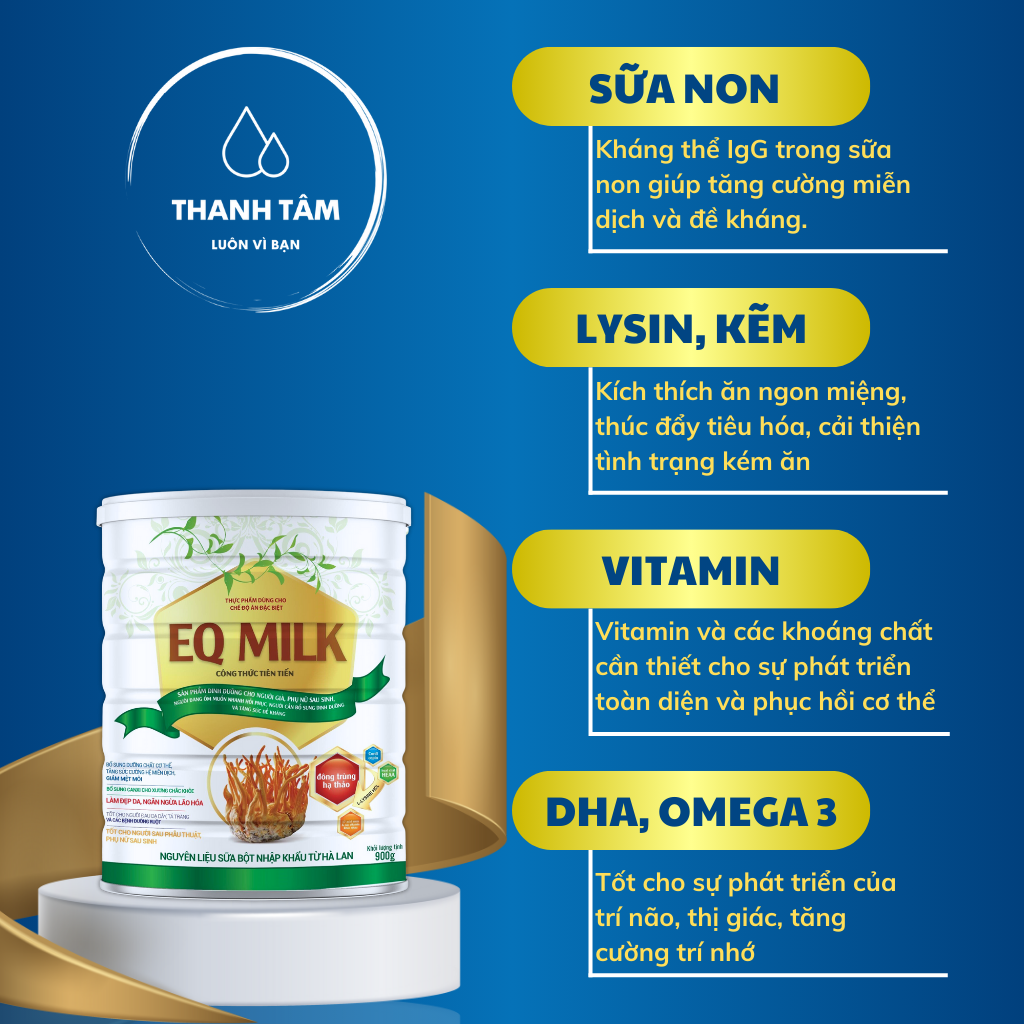 (Mua 5 tặng 1) sữa nghệ EQ milk VIETNAM24H 900g