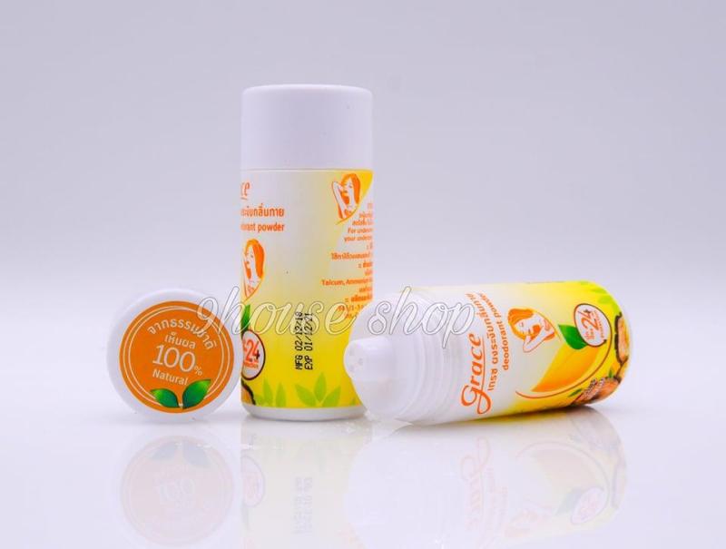 (MÀU VÀNG) Phấn Khử Mùi Và Dưỡng Trắng Nách GRACE Deodorant Powder Thái Lan 35g nhập khẩu