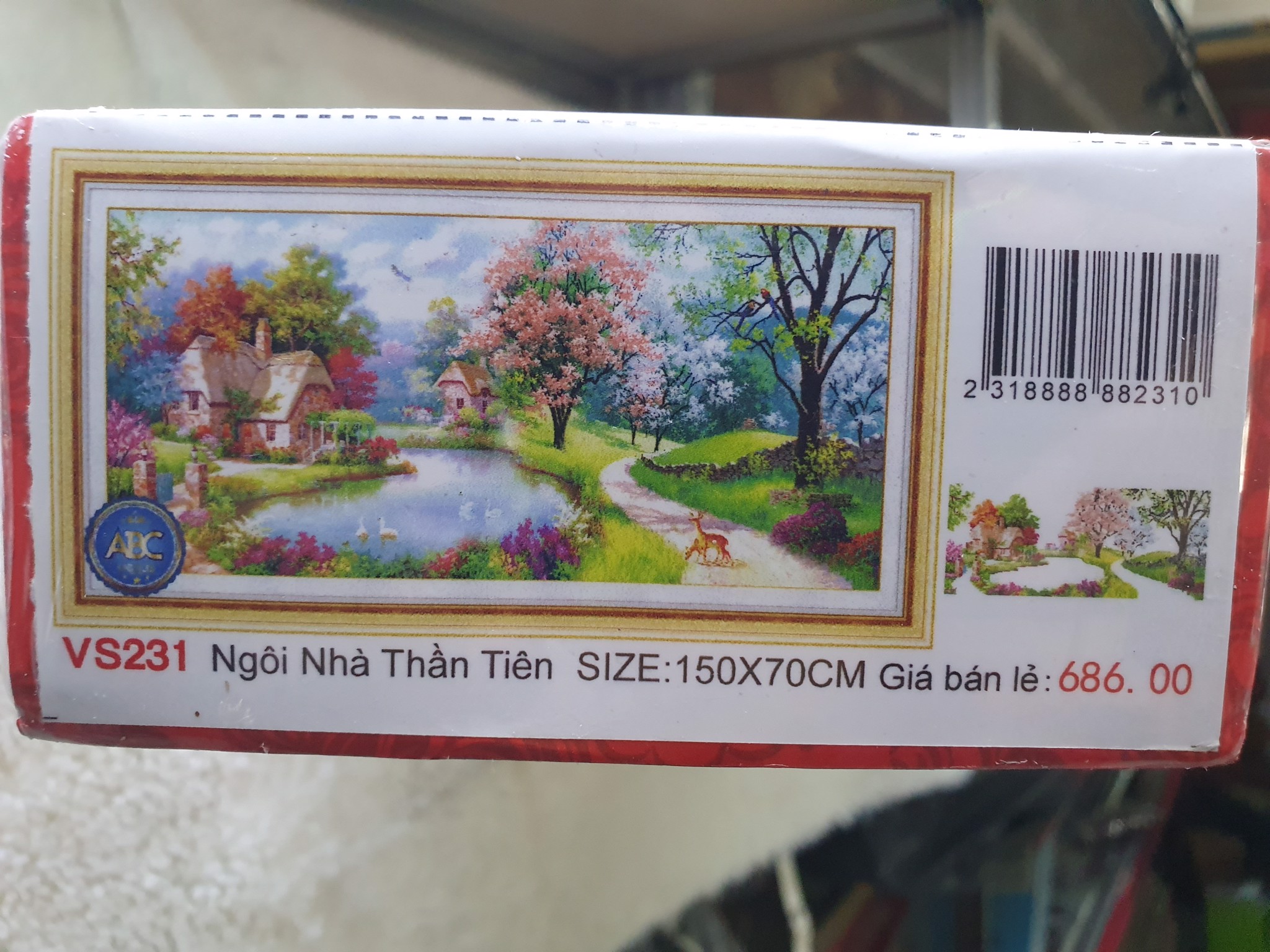 Tranh Đính Đá Phong Cảnh Ngôi Nhà Thần Tiên vs231