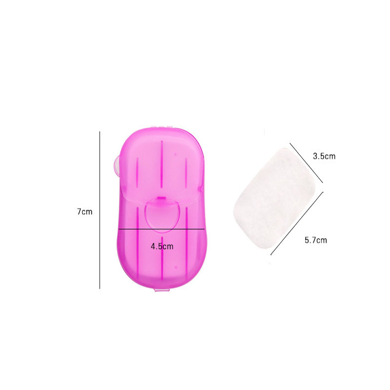 Set of 20 convenient disposable paper soap sheets