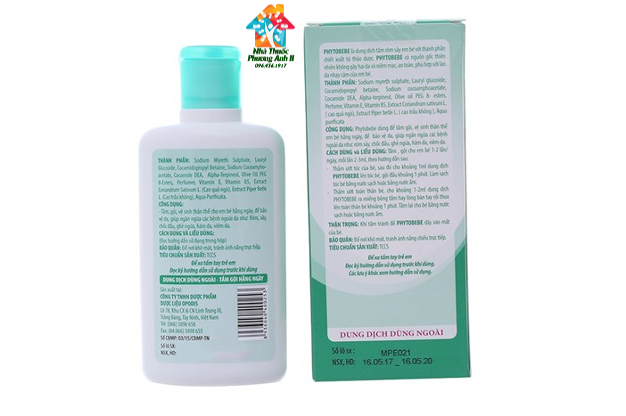 [HCM]Sữa tắm gội rôm sẩy cho bé Phyto BEBE 100ml