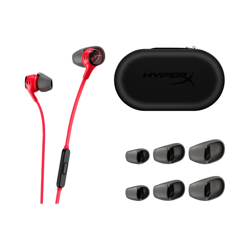 Tai nghe Gaming Kingston HyperX Cloud Earbuds II ( Cloud Earbuds 2 ) - Jack 3.5mm / Micro tích hợp - Hàng Chính Hãng