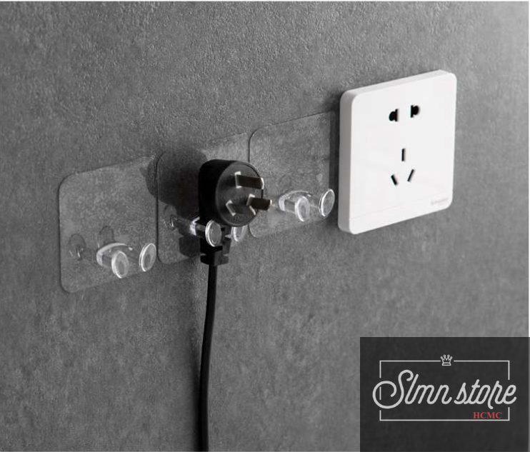 [HCM][Combo 5 ] Miếng dán tường trong kẹp giữ đầu dây điện treo vật dụng nhà bếp phòng tắm siêu gọn gàngtiện lợi