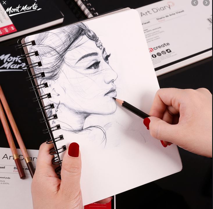 Sổ vẽ sketch Visual Art Diary, Mont Marte, A3, 120 tờ, 110gsm