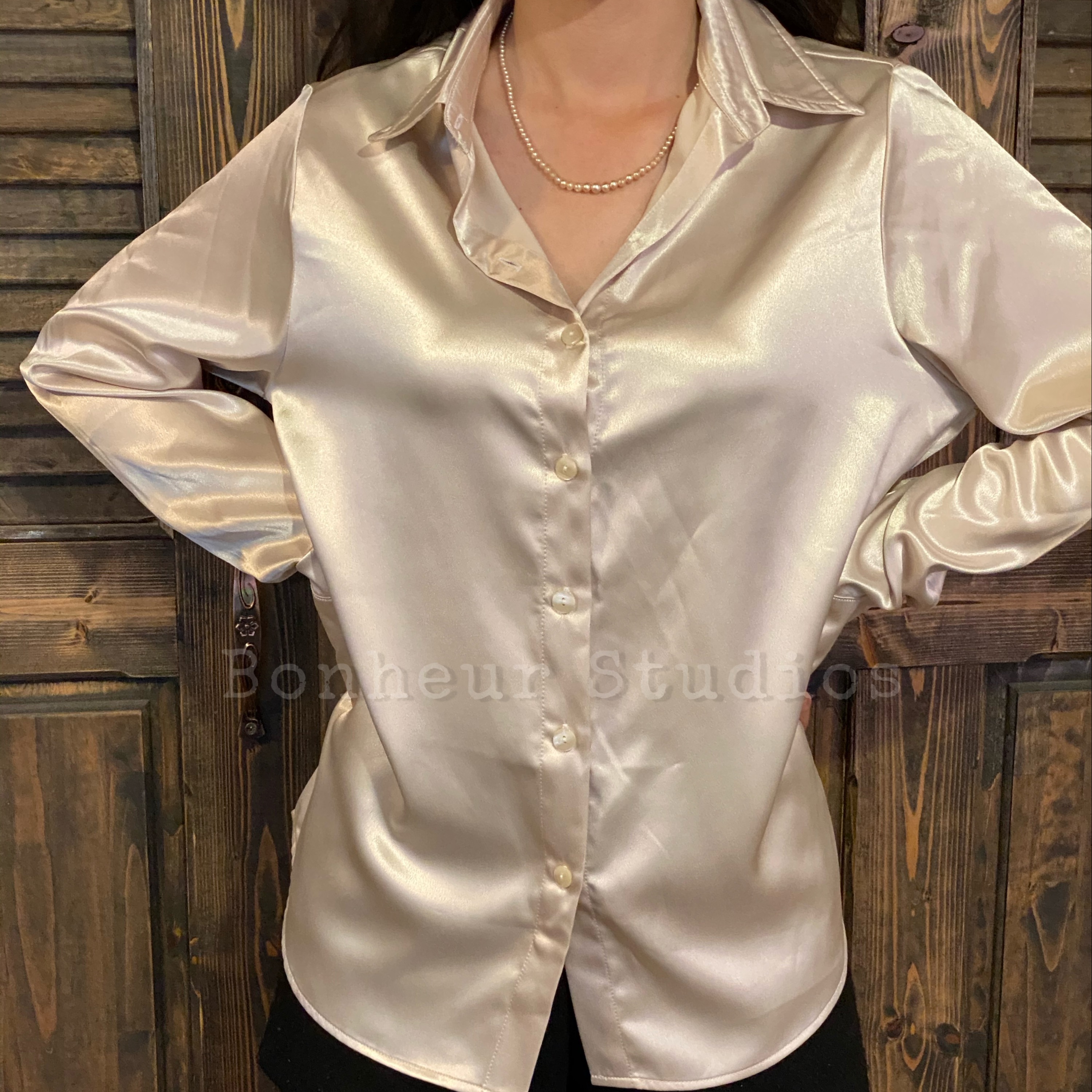 [ Bonheur.studios ] SILKEN SHIRT