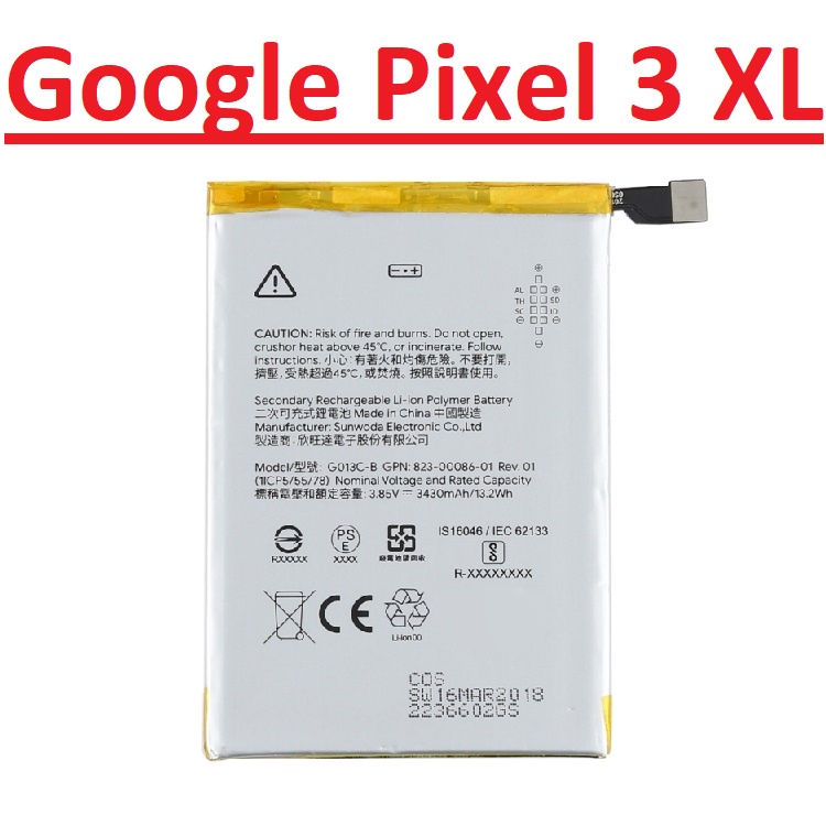 Genuine battery Google Pixel 3 XL code g013c-b battery replacement parts