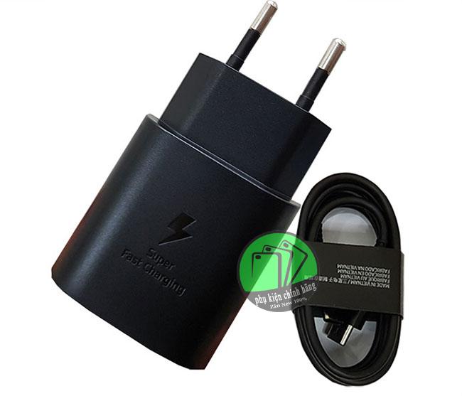 Bộ sạc nhanh 25W (Fast Charge 3.0) dành cho SAMSUNG NOTE 10, S10 5g, A80 và các dòng thấp hơn - Cam kết Chuẩn Zin Xịn