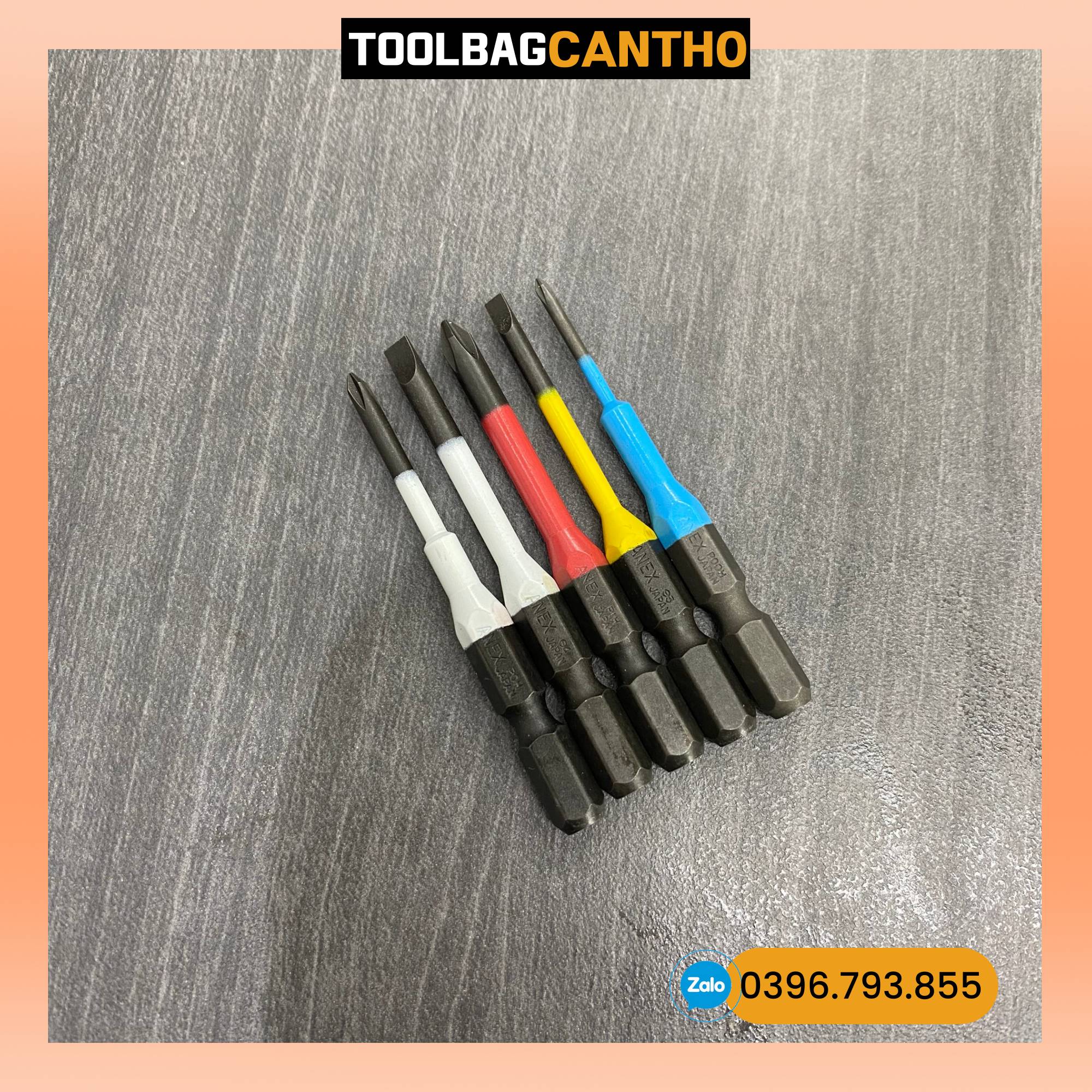 Vỉ 5 mũi vít +00,+0+1-3-4 x 65 Anex ACPM5-01