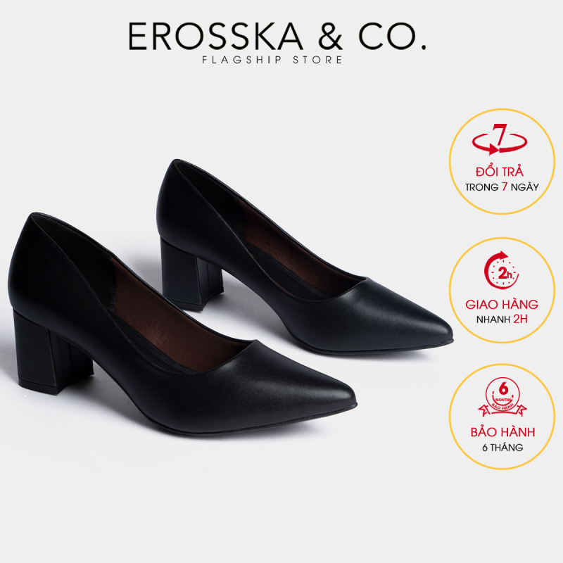 Giày cao gót Erosska mũi nhọn kiểu dáng cơ bản cao 5cm EP011 (BA)