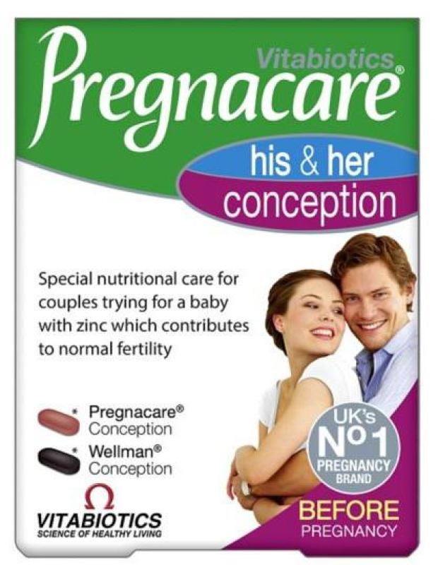 Viên uống tăng khả năng thụ thai Pregnacare Him and Her Conception 1 hộp 60 viên nén