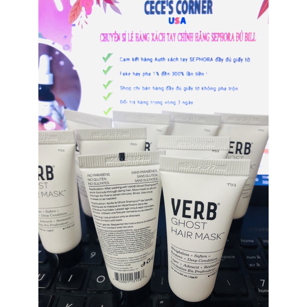 Mặt Nạ Dưỡng Tóc Verb Ghost Hair Mask 19g  [BII SEPHORA]