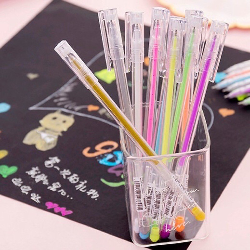 Vỉ 8 Cây Bút Nhũ 8 Màu Glitter