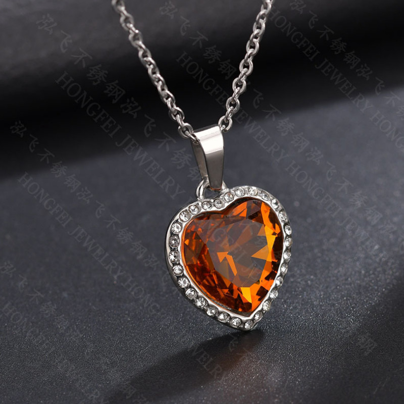 Dây Chuyền Mặt Trái Tim Titan Ko Đen TT 2732