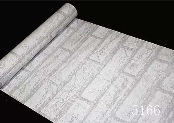 Cuộn 5M decal giấy dán tường (có sẵn keo) - ĐÁ TRẮNG PT089