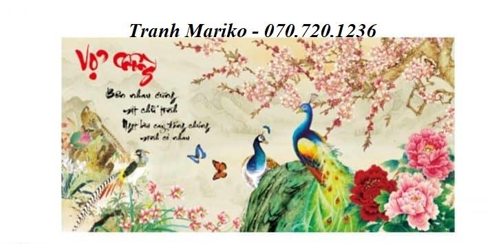 [HCM]Tranh thêu chữ thập Vợ Chồng Bên nhau cùng một chữ tình Ngọt bùi cay đắng chúng mình có nhau LV3098 kích thước 84 * 43cm