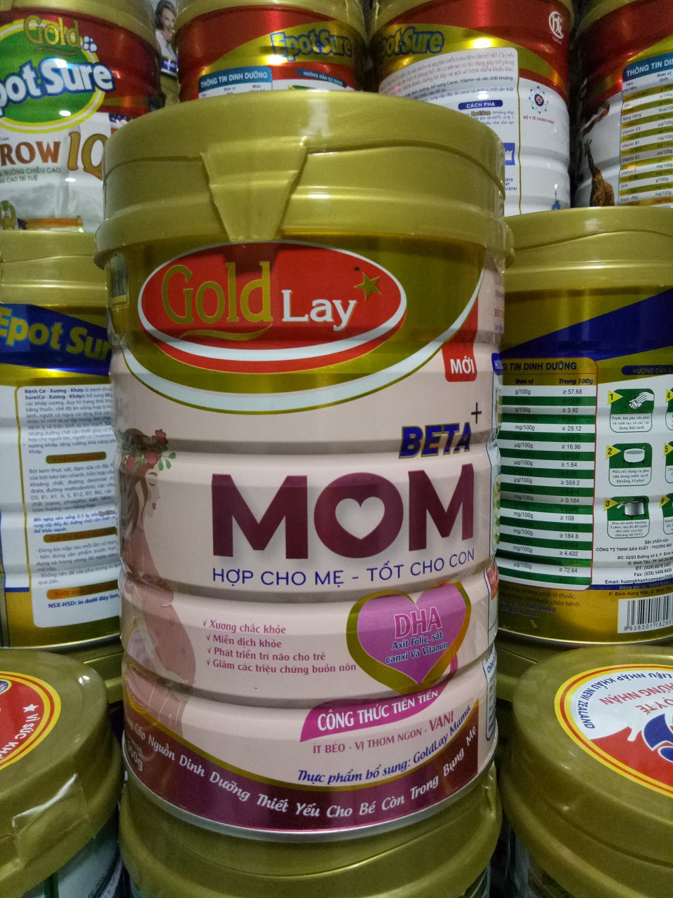 Sữa bầu Goldlay Mom Beta+ 900g – Dinh dưỡng toàn diện cho mẹ và tốt cho con