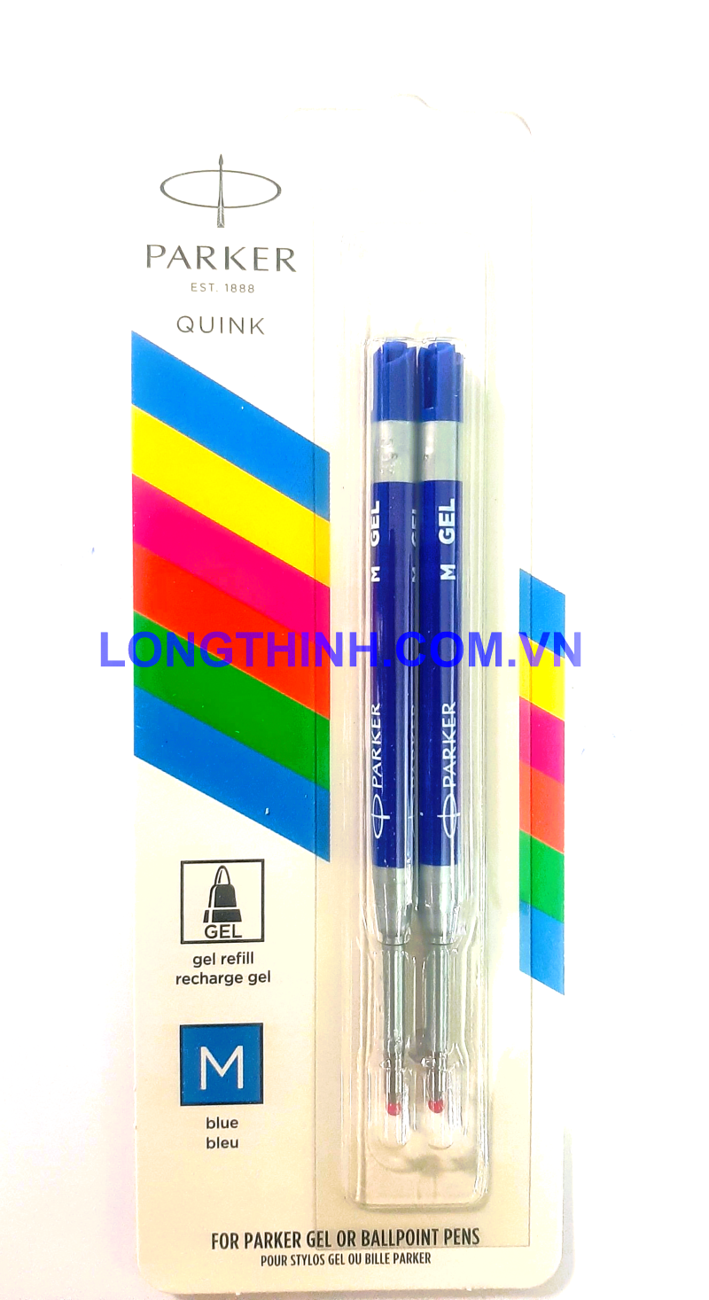 Ruột bút gel cao cấp Parker 0.7mm Blue (vỉ 2 ruột)