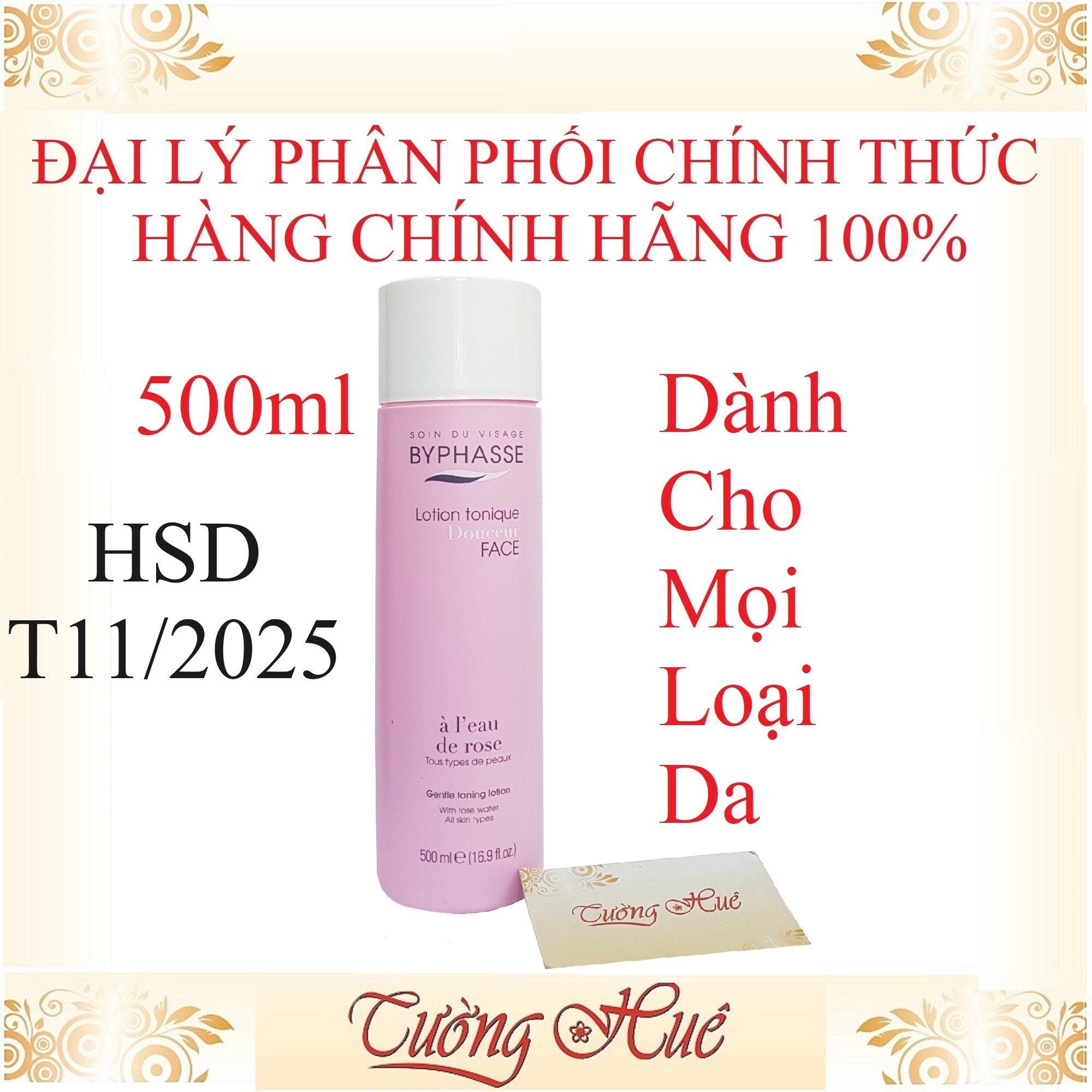 Nước Hoa Hồng Byphasse Lotion tonique - 500ml - HÀNG CHÍNH HÃNG