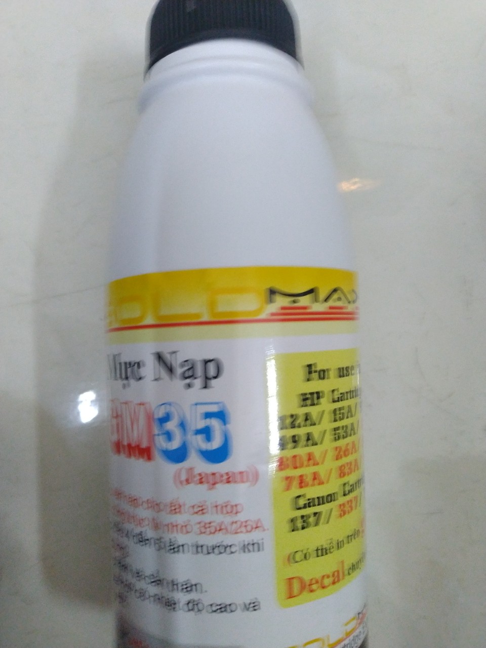 Combo 2 chai mực 35a, 85a, 83a, 78a, 337 dành cho máy in hp, canon