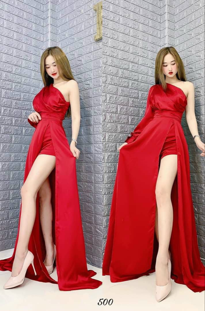 [HCM]Đầm Maxi Dự Tiệc Xẻ Đùi Sang Trọng