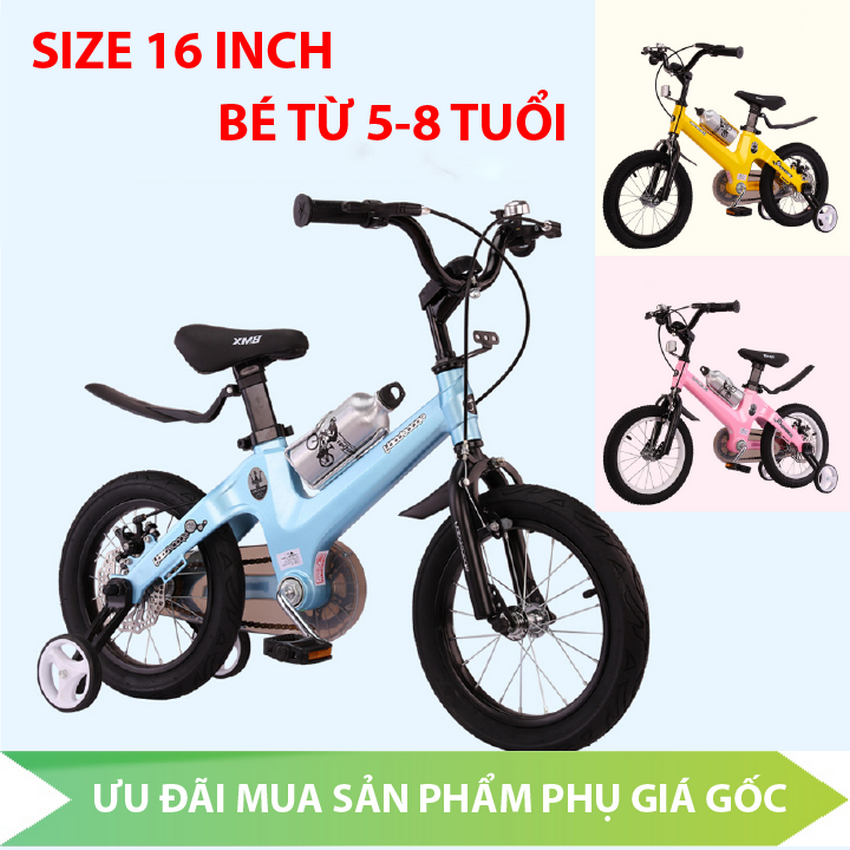 >> BÁO GIÁ VALI KÉO NGANG PHI CÔNG VẢI CAO CẤP 2 BÁNH XE TO SIZE 18 INCH TK009 | Shopee Lazada Sendo Tiki mới nhất 94 Xe đạp cho bé Vinta A284 size 16 inch cho bé trai bé gái từ 5-8 tuổi, hợp kim magie siêu bền, lốp cao su bám đường tốt, có kèm 2 bánh phụ chống đổ an toàn