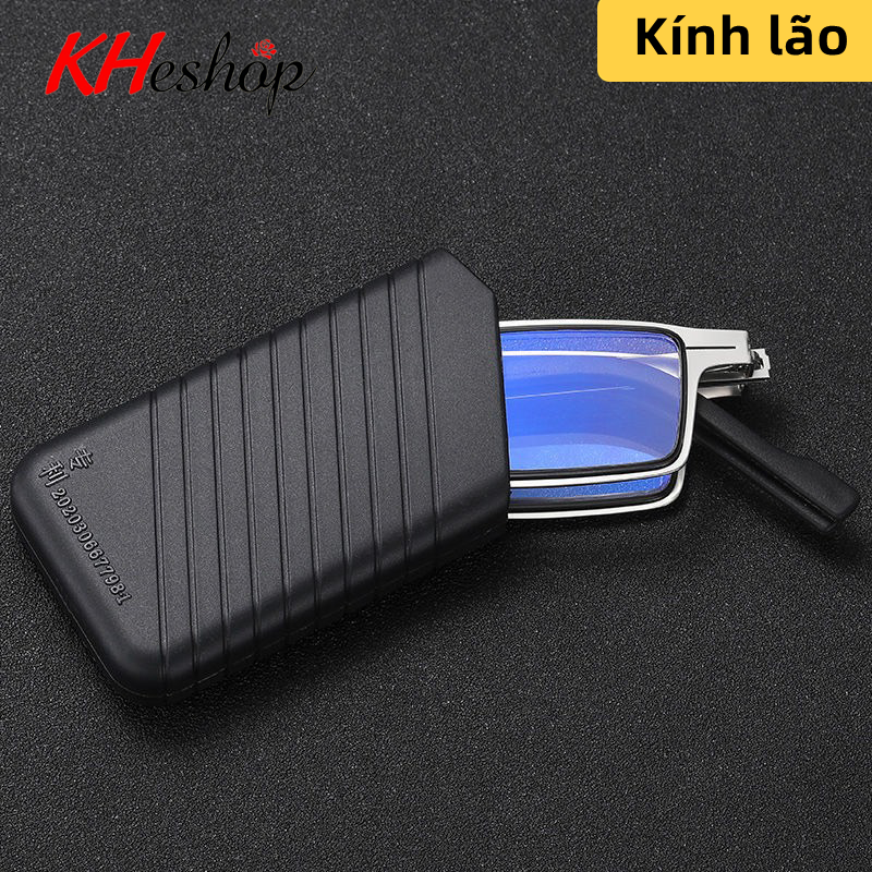 Kính lão- làng chống ánh sáng xanh bảo vệ mắt Gập nhỏ gọn kèm túi Kim loại siêu nhẹ mã Y827 - kheshop