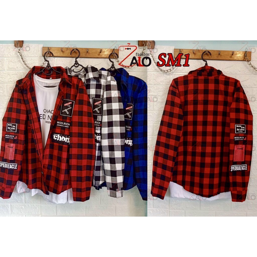 Sơ mi caro unisex - sơ mi flannel TP236
