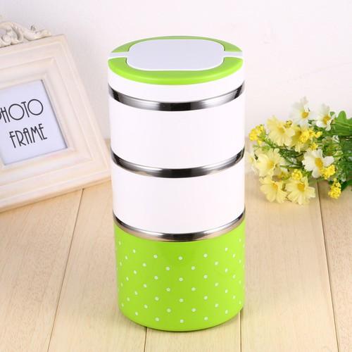 Hộp cơm giữ nhiệt lõi Inox 3 ngăn