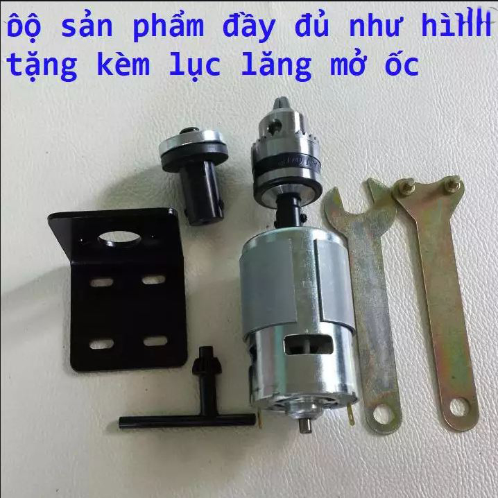 Bộ combo khoan cắt motor 775 150w + giá đỡ