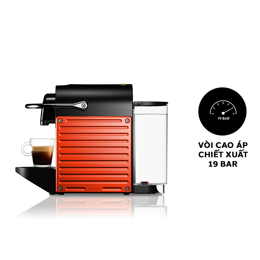 Nespresso Pixie Coffee Capsule Machine - Red
