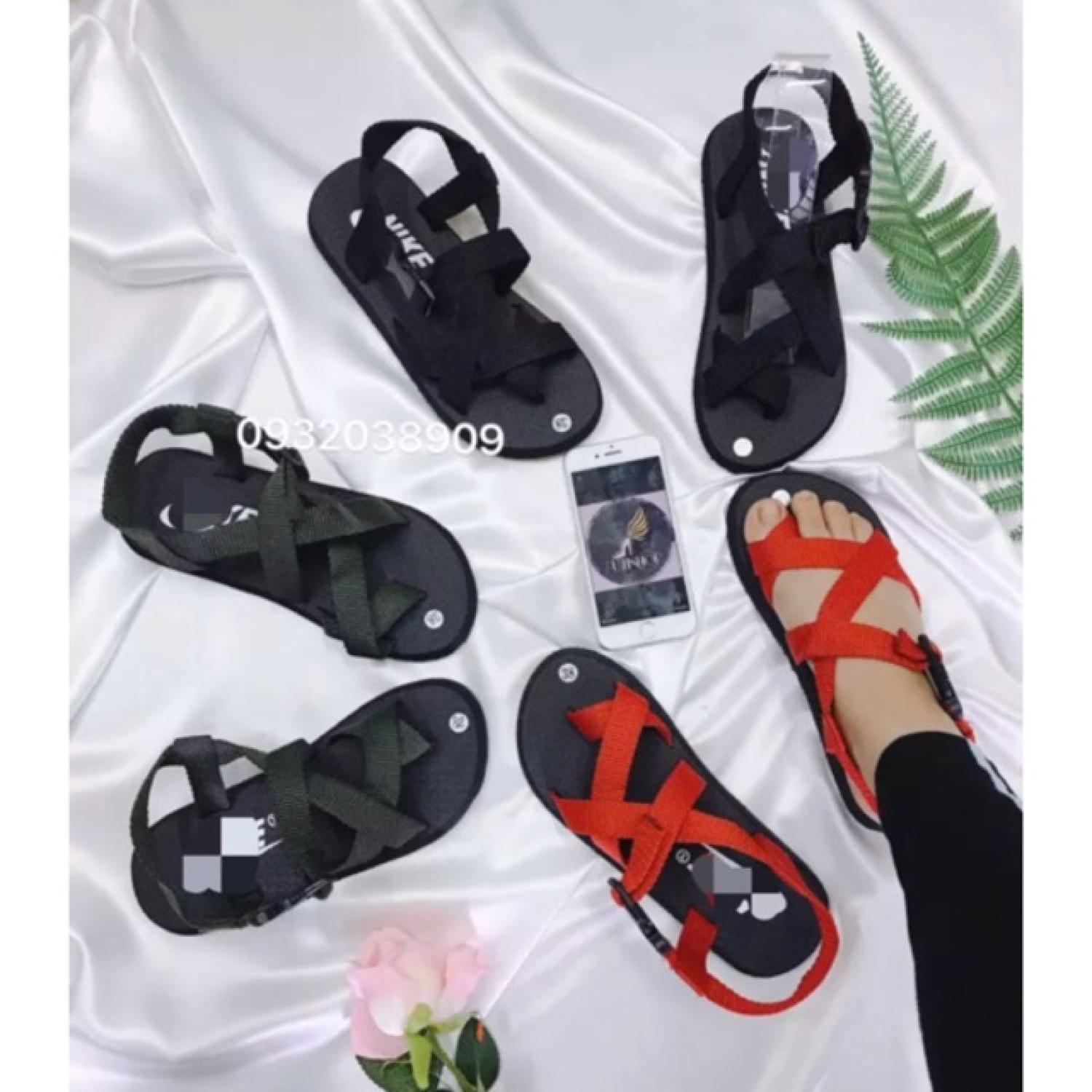 Sandal học sinh dây dù cực bền xăng đan dép nữ xỏ ngón dây chéo giá rẻ bền