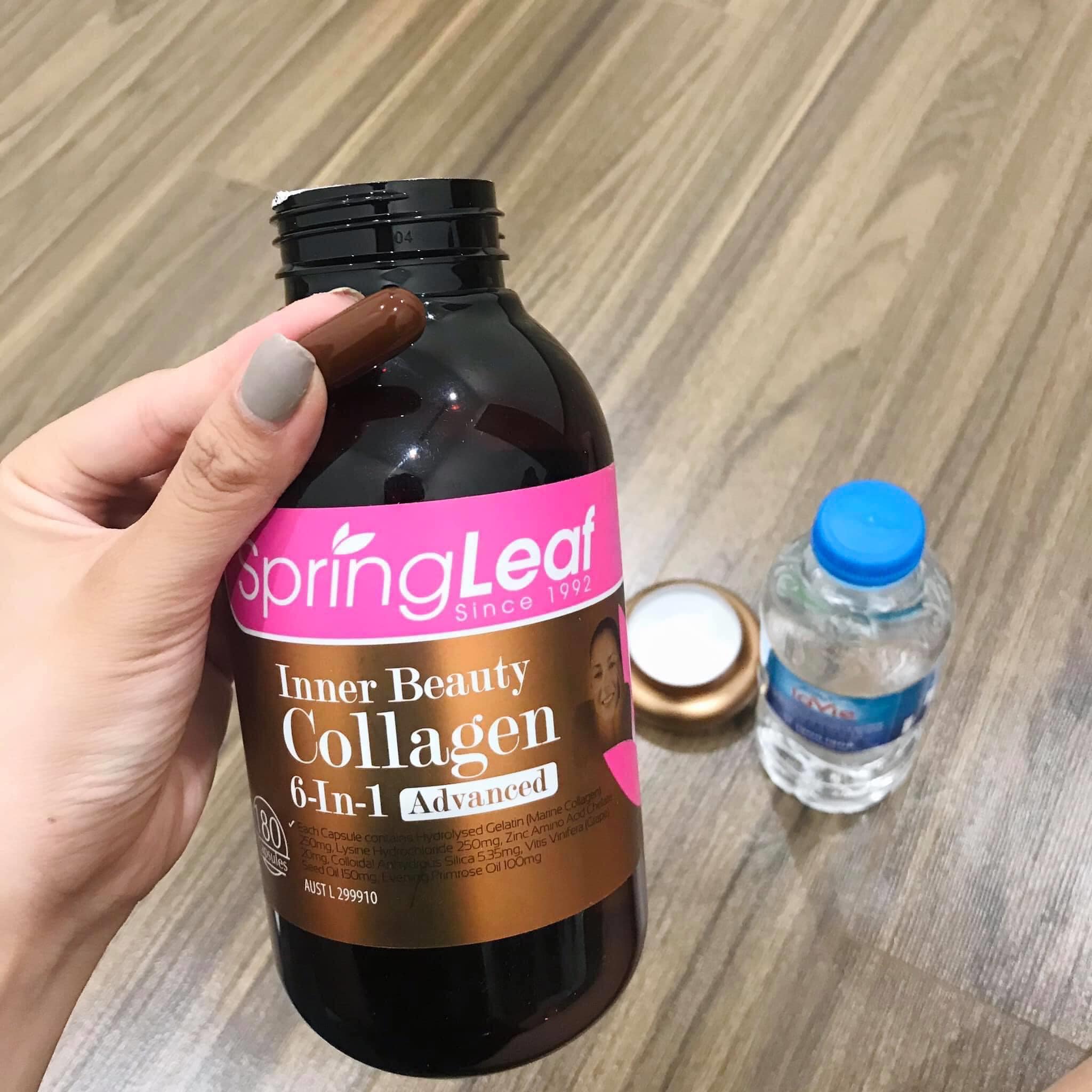 Collagen 6 in 1 Spring Leaf - 180 viên ĐỦ BILL