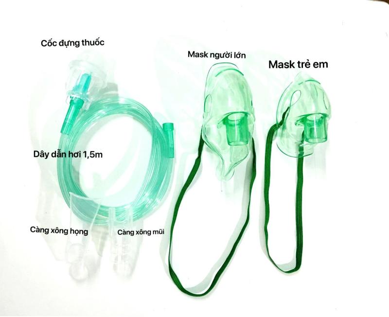 Bộ mask máy xông khí dung, phụ kiện máy xông khí dung, xông mũi họng - dành cho người lớn và trẻ nhỏ