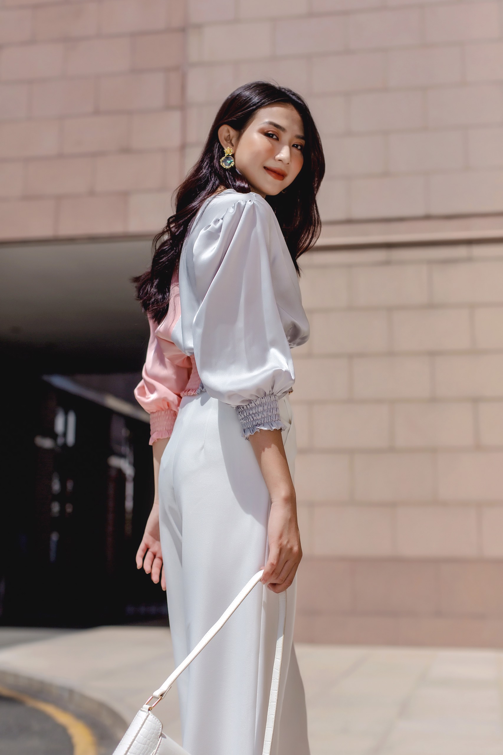 CLOTHERRACK Quần suông lé mí All black/white pant