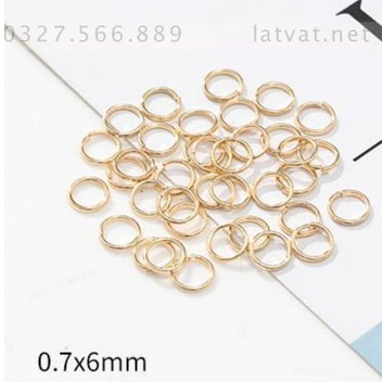 Khoen tròn kín màu vàng nhiều kích thước làm phụ kiện handmade, DIY, vòng kết nối dây chuyền,phụ kiện trang sức