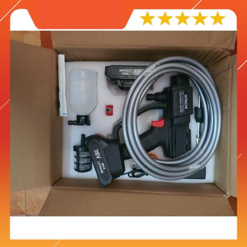 [BẢO HÀNH 12 THÁNG] MÁY RỬA XE HITACHI 199V PIN SẠC CỰC MẠNH
