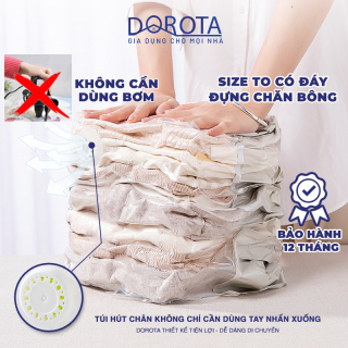 Túi hút chân không đựng quần áo DOROTA KHÔNG CẦN DÙNG BƠM bảo quản chăn mền đồ hè thu đông chống nước thumbnail