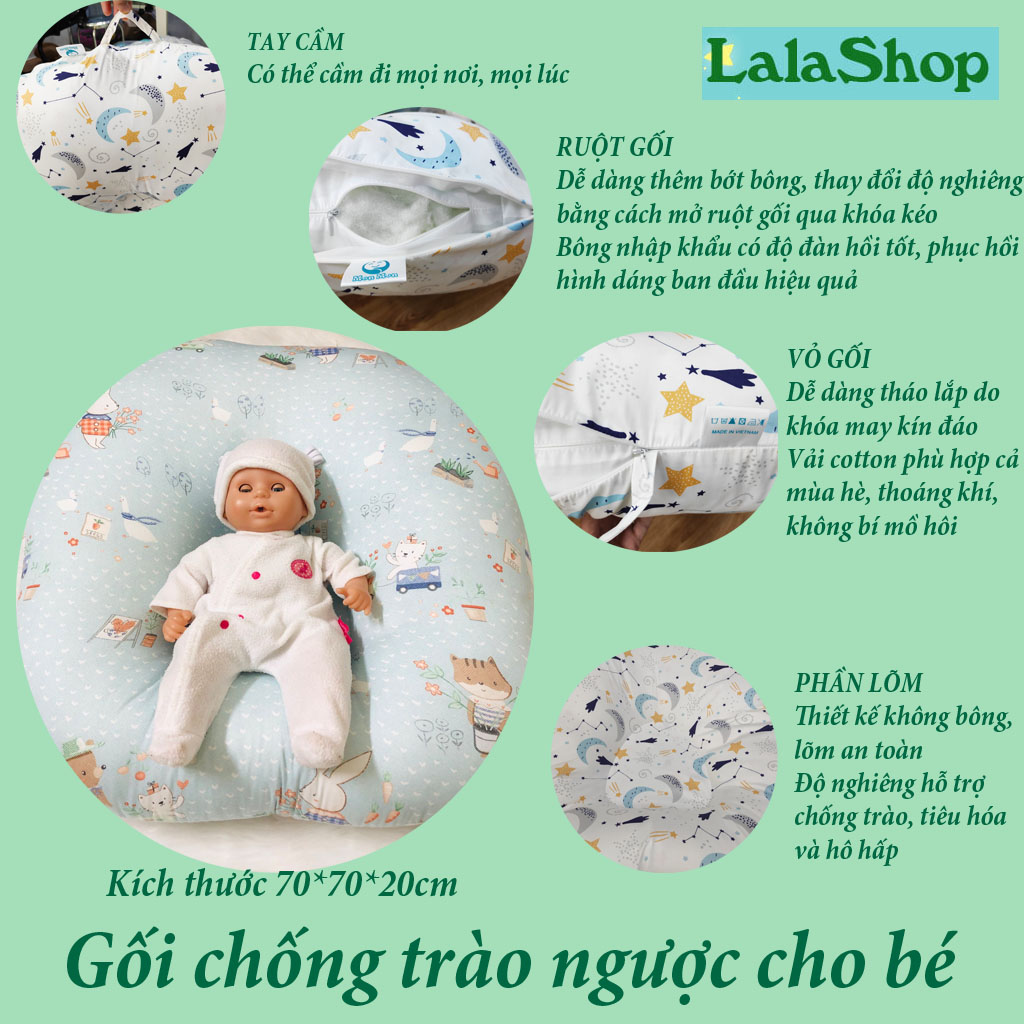 GỐI CHỐNG TRÀO NGƯỢC CAO CẤP CHO BÉ